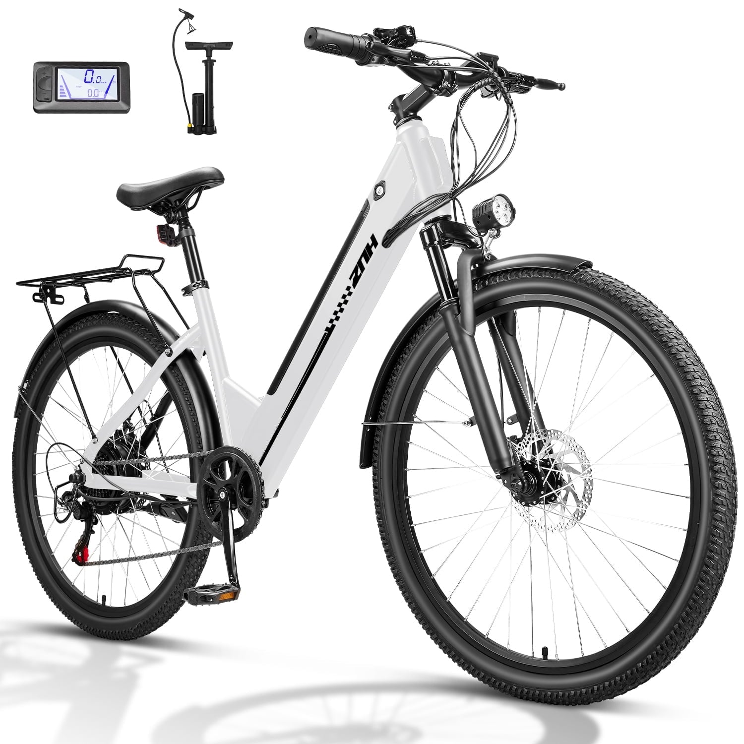 ZNH 26Low Step Commuter Electric Bike for Adults|750W Powerful Motor Adult Electric Bicycles Max 20mph|48V 13Ah Removable Battery Women City Ebike|UL2849|Black